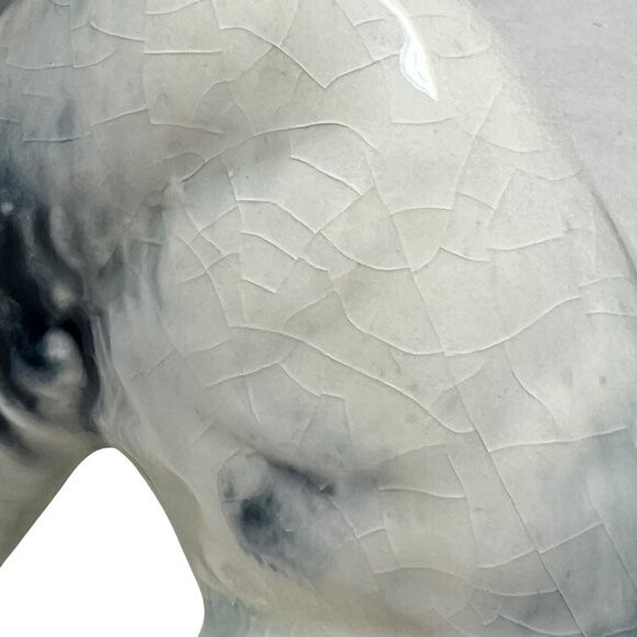 Dog Fox Terrier Cermic Sitting Figurine Black White 5.38" Tall Vintage‎ - READ - Picture 9 of 9